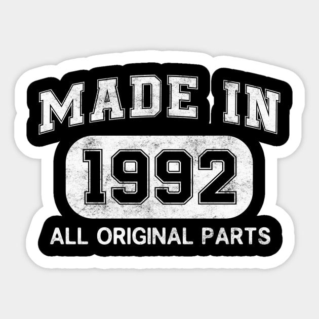 Made in 1992 Birthday gifts 30 Years old 30th Bday Present Sticker by flandyglot